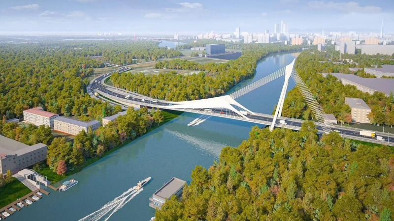 На западе Москвы построят "мост-парус"